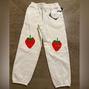 Strawberry Jogger Pants - Kate Spade new york x Target Cream SIZE XS Girls' NWT